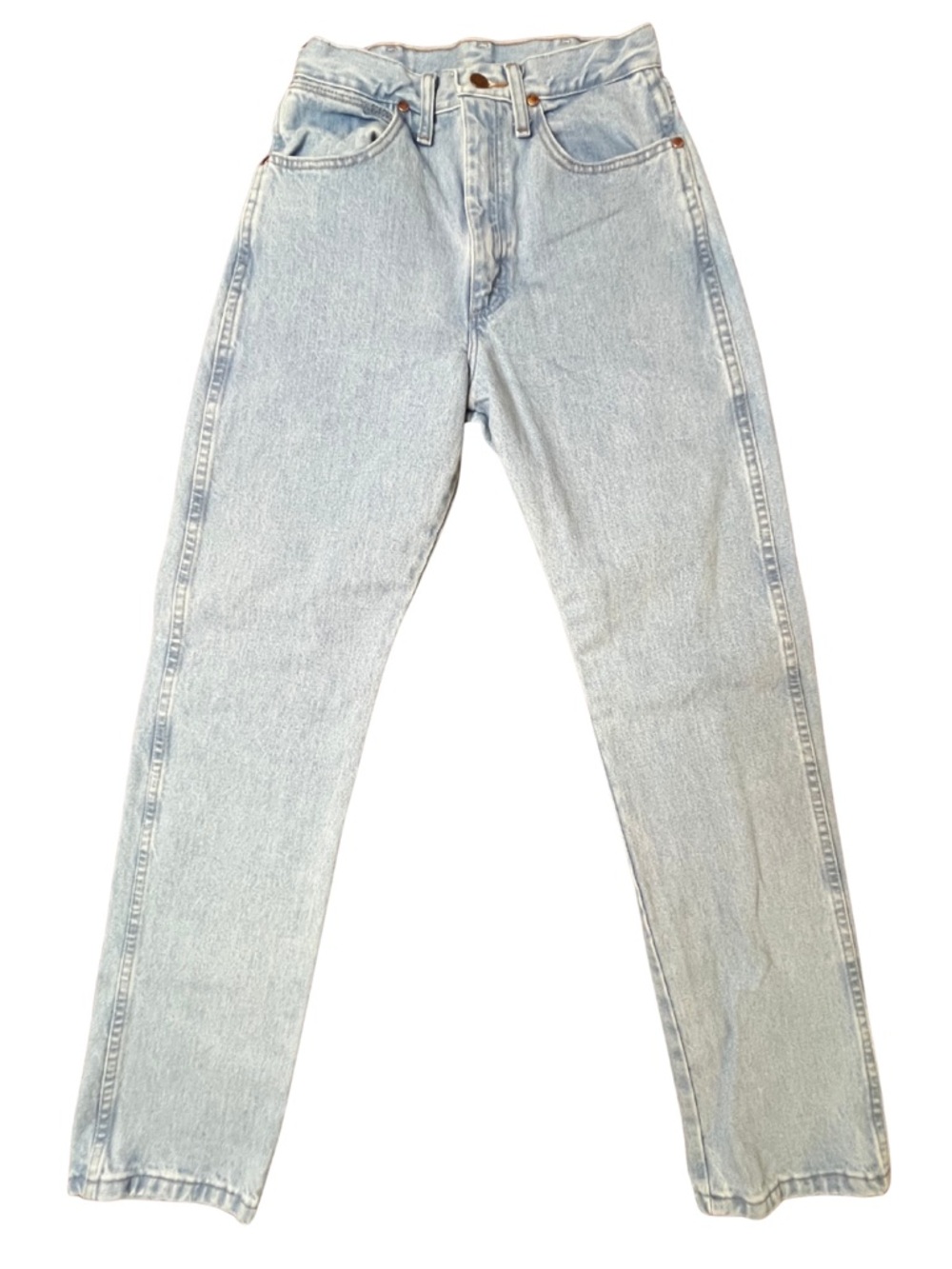 Wrangler 13MWZGH Cowboy Cut Jeans 7 x 32 High Rise Light Wash USA